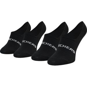 Skechers 2PPK Mesh Ventilation Footies Socks SK44008-9999, Unisex, Zwart, Sokken, maat: 35-38