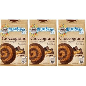 MULINO BIANCO Cioccograno - Italiaanse koekjes gemaakt van volkorenmeel en pure chocolade 330g (3 pakken)
