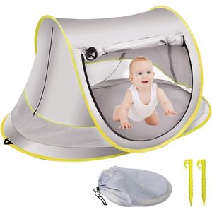 Strandtent baby - Zomeruitje - Baby zonnescherm - UV bescherming - Pop-up strandtent - Baby strandaccessoire - Vakantie met baby - Stranddag met kinderen - Baby schaduwdoek - Draagbare strandtent - Zonnescherm baby - Zandvrije speelplek - Baby veilig