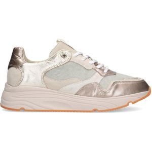 Manfield Leren Sneakers Goud