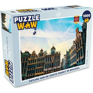 Puzzel Skyline - Architectuur - Grote markt - Brussel - Legpuzzel - Puzzel 1000 stukjes volwassenen