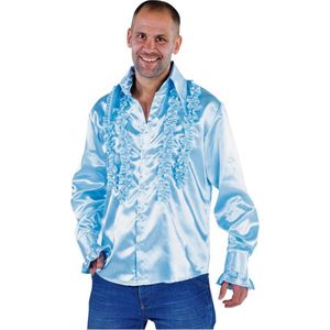 Magic By Freddy Verkleedblouse Rouches Heren Polyester Blauw Mt M