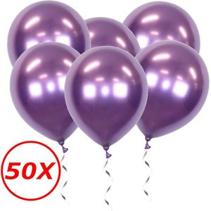Paarse Ballonnen Verjaardag Versiering Paars Helium Ballonnen Feest Versiering Halloween Decoratie Chrome - 50 Stuks
