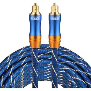 ETK Digital Toslink Optical kabel 10 meter / audio male to male / Optische kabel BLUE series - Blauw