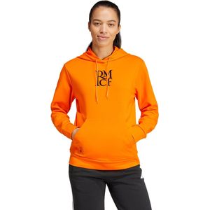 adidas Performance Real Madrid Dubbelgebreide Hoodie - Dames - Oranje- 2XS