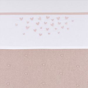 Meyco Baby Hearts wieglaken - soft pink - 75x100cm