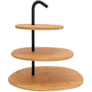 Cosy & Trendy Etagère met metalen houder - 3 verdiepingen - bamboe
