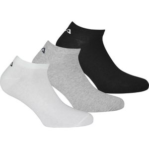 Fila - Invisible Socks 3-Pack - 3-Pack Sokken - 35-38 - Grijs/Wit/Zwart