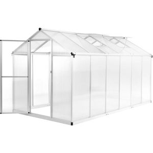 The Living Store Broeikas Serre - 362 x 190 x 195 cm - Aluminium frame - Polycarbonaat panelen