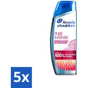 Head & Shoulders - Anti-Roos Shampoo - Pure Intense - Grapefruit - 250 ml - Bulkverpakking - 5 stuks