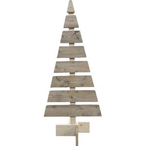 kerstboom steigerhout XL in Vergrijsd Noten - steigerhouten kerstboom 120 cm hoog