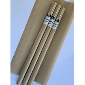 Bruine kraft pakpapier kaftpapier cadeaupapier inpakpapier - 300 x 70 cm - 3 rollen