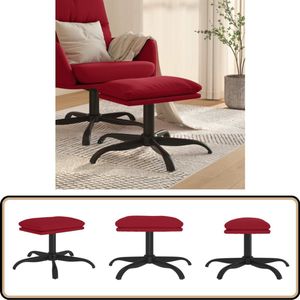 vidaXL Voetenbank - 60x60x36 cm - Fluweel - Wijnrood Voetbank - Fluweel Stoffen Meubilair - Rode Meubels - Salontafel - Lounge Accessoires