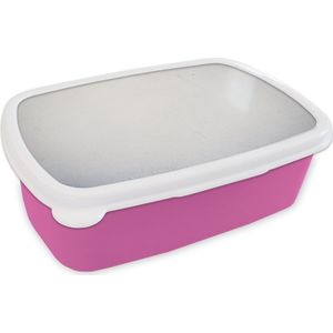 Broodtrommel Roze - Lunchbox Beton - Wit - Modern - Brooddoos 18x12x6 cm - Brood lunch box - Broodtrommels voor kinderen en volwassenen