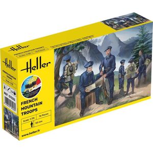 1:35 Heller 57223 French Mountain Troops - Figuren - Starter Kit Plastic Modelbouwpakket