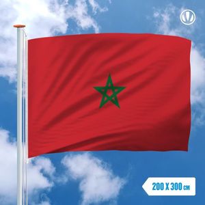 Marokkaanse vlag 200x300cm - Glanspoly