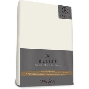 Van Dem - Belize  - Mako Jersey hoeslaken 160 x 210 cm creme