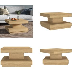 vidaXL Salontafel 60x60x35 cm MDF lichtbruin - Salontafel - Salontafels - Tafel - Bijzettafel