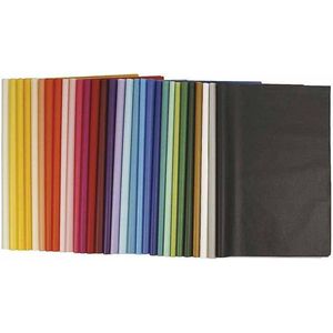 Tissuepapier, vel 50x70 cm, 14 gr, diverse kleuren, 300div vellen