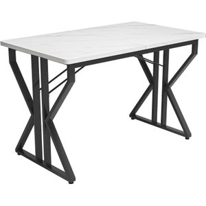 Bijzettafel keukentafel metalen poten ontbijttafel eetkamertafel metalen frame marmeren eettafel eetkamermeubels