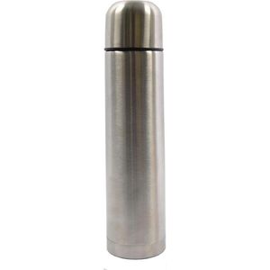 Dubbelwandige Thermosfles - Dubbelwandige Thermosfles Discountershop RVS - 1 Liter Zilver