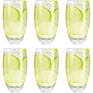 waterglazen/sapglazen, heldere drinkglazenset voor thuis, feestjes en andere entertainmenten, geschenkdoos met 6 glazen, 510 ml