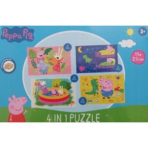 Peppa Pig 4in1 Puzzel - 19 x 29 cm