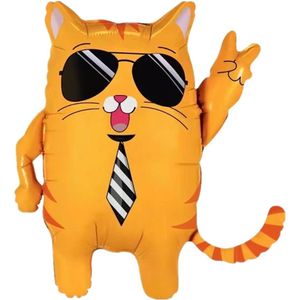Folie ballon Cool Cat met zonnebril - kat - poes - zonnebril - folie - ballon - dier - decoratie