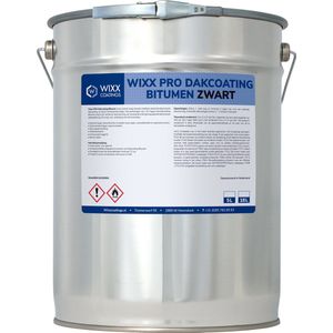 Wixx PRO Dakcoating Bitumen Zwart - 18L - Zwart