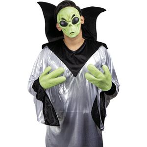 Partychimp Gezichts Masker met Handen Alien met Handen Halloween Masker voor bij Halloween Kostuum Volwassenen - Latex - One-Size