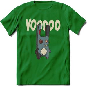 Voodoo pop T-Shirt Grappig | Halloween Kleding Kado Heren / Dames | Animal Skateboard Cadeau shirt - Donker Groen - L