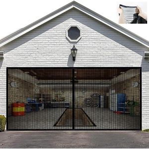 Magnetisch garagedeur vliegengaas 400 x 200 cm - insectenbescherming balkondeur - magneet deur - muggennet - balkon
