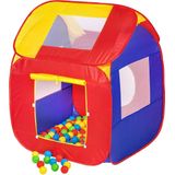Tectake® - Kindertent Speelhuis Speeltent Ballenbak 200 Ballen 400729