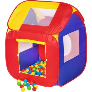 Tectake® - Kindertent Speelhuis Speeltent Ballenbak 200 Ballen 400729