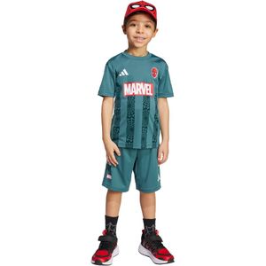 adidas - Spider-Man T-shirt en Short Set - Zwart/Rood - 100% Polyester