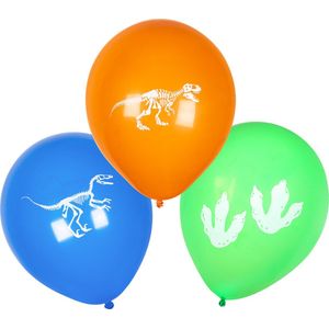 Boland - Set 6 Latex ballonnen T-Rex - Multi - Knoopballon