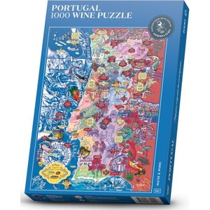 Portugal Wine Puzzle 1000 stuks 48 x 68 cm puzzel gemaakt door sommeliers wijnstreken Portugal