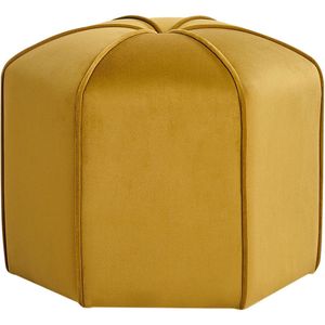 WISHEK - Poef - Mosterdgeel - Fluweel