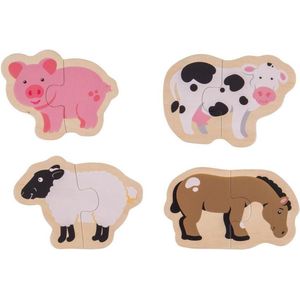 Bigjigs Two Piece Puzzles - Farm