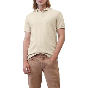 Marc O'Polo shaped fit polo - heren poloshirt - beige - Maat: L