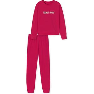 Schiesser Schlafanzug Lang Meisjes Pyjamaset - pink - Maat 176