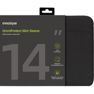 Innostyle® Omniprotect Slim Laptoptas - 14"" - Waterdichte Zwart