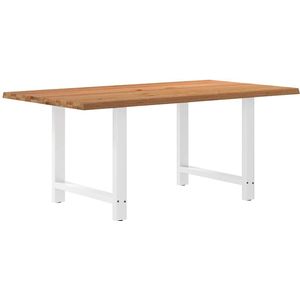 vidaXL Eettafel rechthoekig 180x100x74 cm massief eikenhout lichtbruin