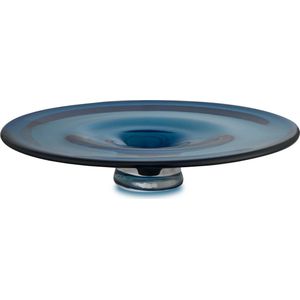 Luxe ronde schaal, diepe kleur inktblauw - Belgisch design merk - serie: ALAIN 06
