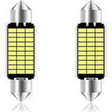 LED Auto Festoon 3W 12V - Kenteken/Interieur Lamp - C5W 39mm - Zilver - Per 2 stuks