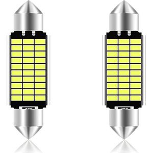 LED Auto Festoon 3W 12V - Kenteken/Interieur Lamp - C5W 39mm - Zilver - Per 2 stuks