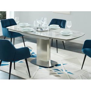 TALICIA - Uitschuifbare Eettafel - 4 tot 6 Personen - Keramiek - IJzer