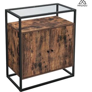 MIRA Home Opbergkast - Keukenkast - Bruin - Hout - 70x35x80