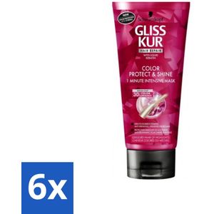 Schwarzkopf - Gliss Kur - Haarverzorging - Gekleurd Haar - Keratine - 200 ml - Voordeelverpakking - 6 stuks