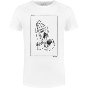 Collect The Label - Pray Tattoo T-shirt - Wit - Unisex - XXL